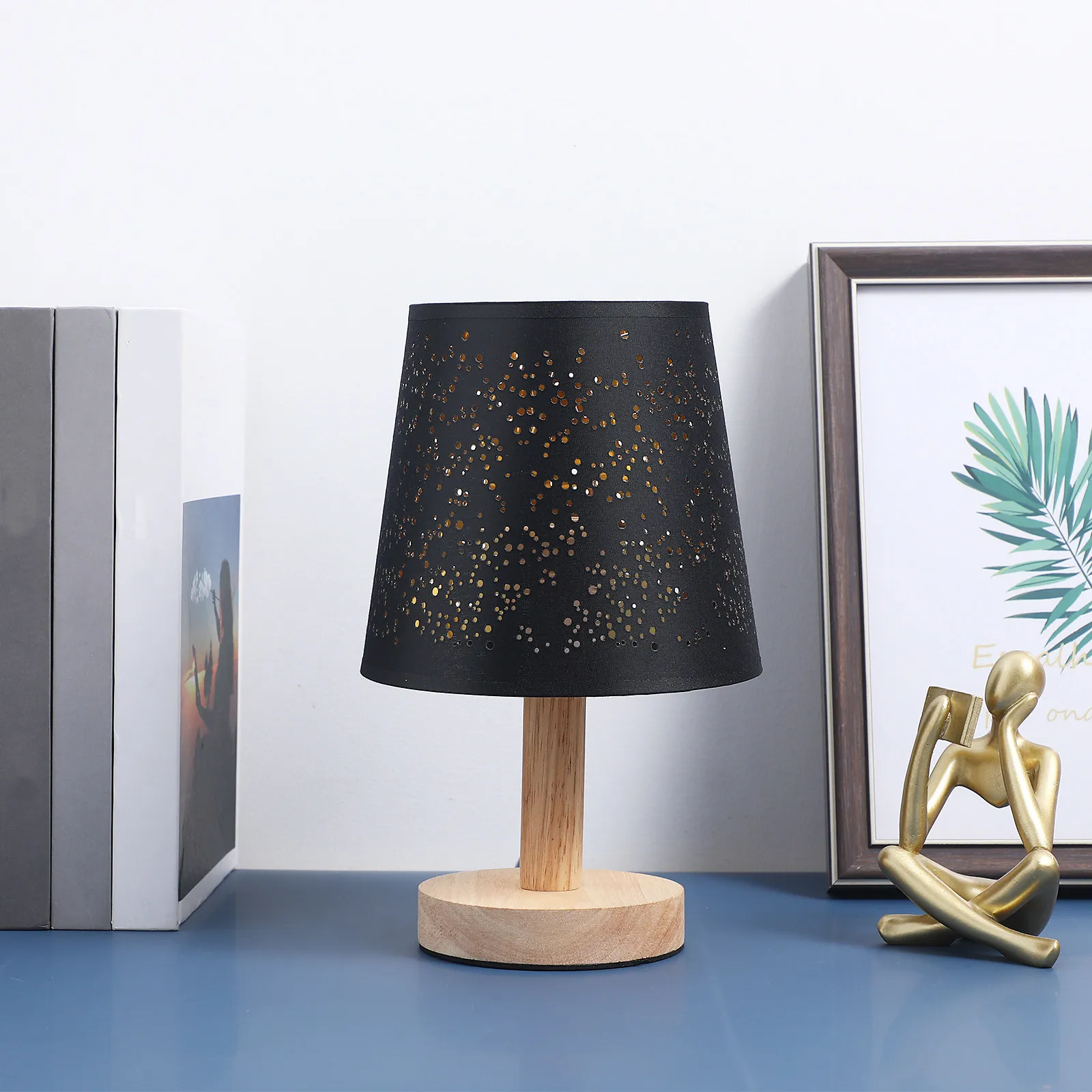 Hollow Out Clip On Bulb Lamp Shade Fabric Light Cover for Warm Ambient Bedroom Living Room Decor