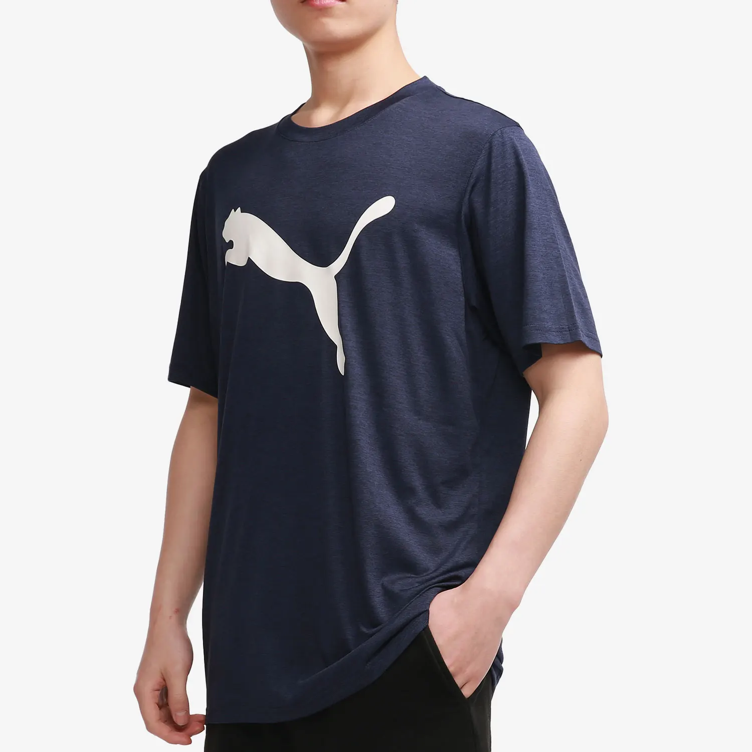 PUMA حقيقية الموسم الحالي الجديد الرجال الرياضة جولة الرقبة المألوف عارضة قصيرة الأكمام تي شيرت 520139-06