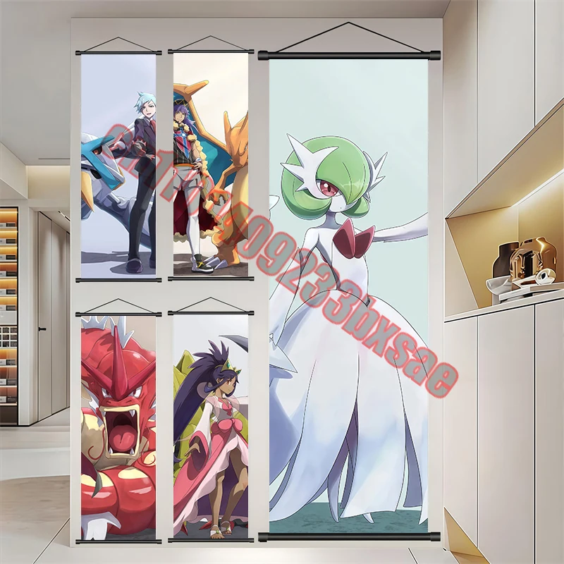 

Japanese Classic Anime Pokemon Trainer and Elves Art Poster Scroll Drawing Suitable for Living Room Decoration Children's Gift