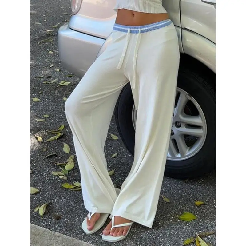 

Повседневные мужские брюки в полоску с поясом на талии, прямые брюки из ПВХ, зимние сезонные модные нейтральные ence