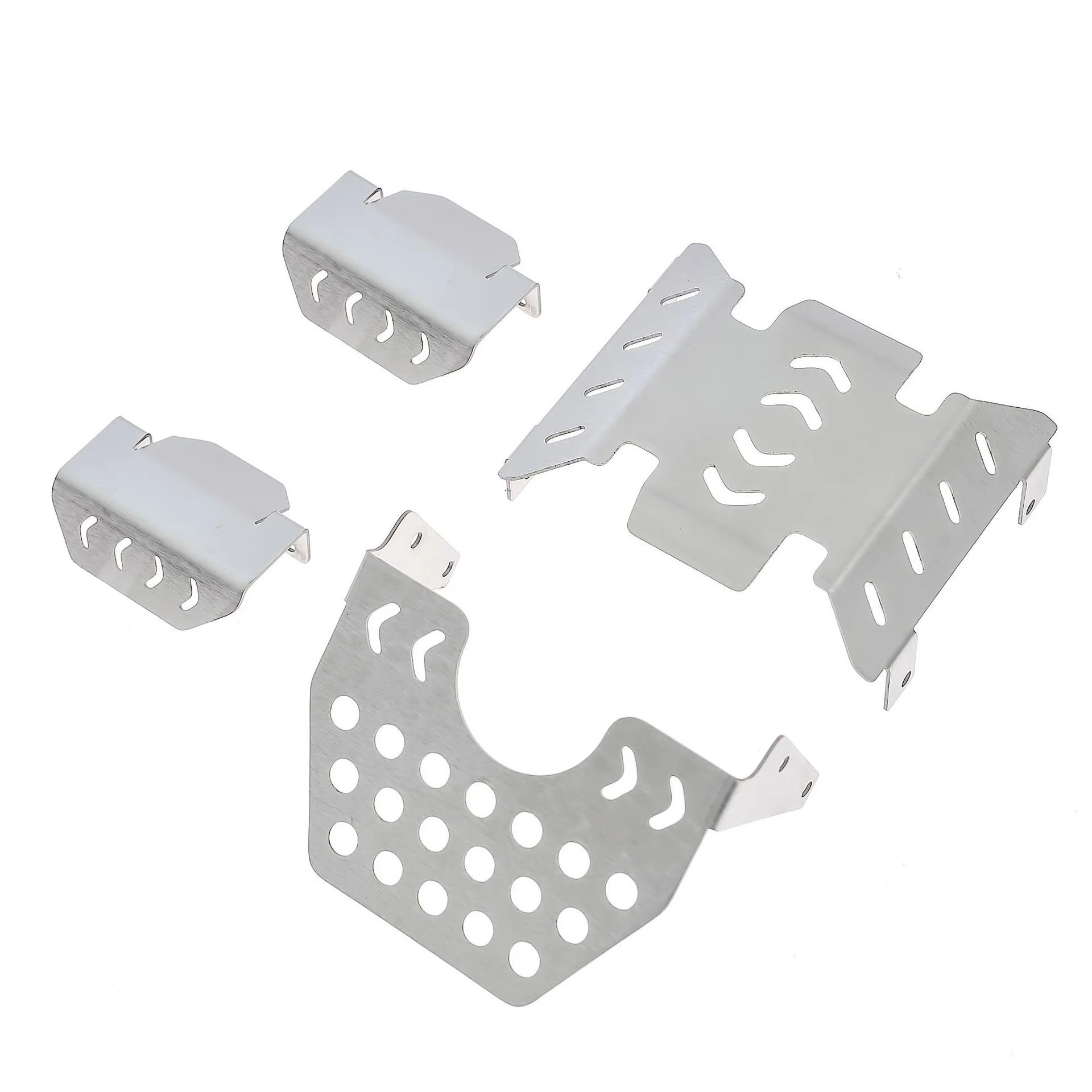Stainless Steel Chassis Armor Skid Plate for MJX Hyper Go H8P 1/8 RC Car, Heavy-Duty Metal Bottom Guard Protection Upgrade Parts