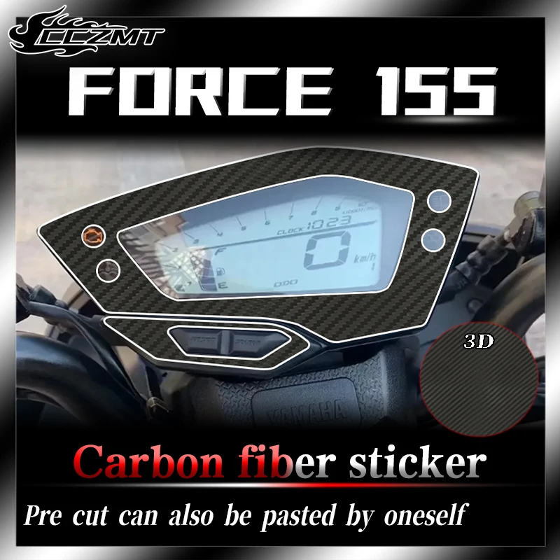 

For YAMAHA FORCE155 force155 3D carbon fiber protective film body sticker instrument panel modification