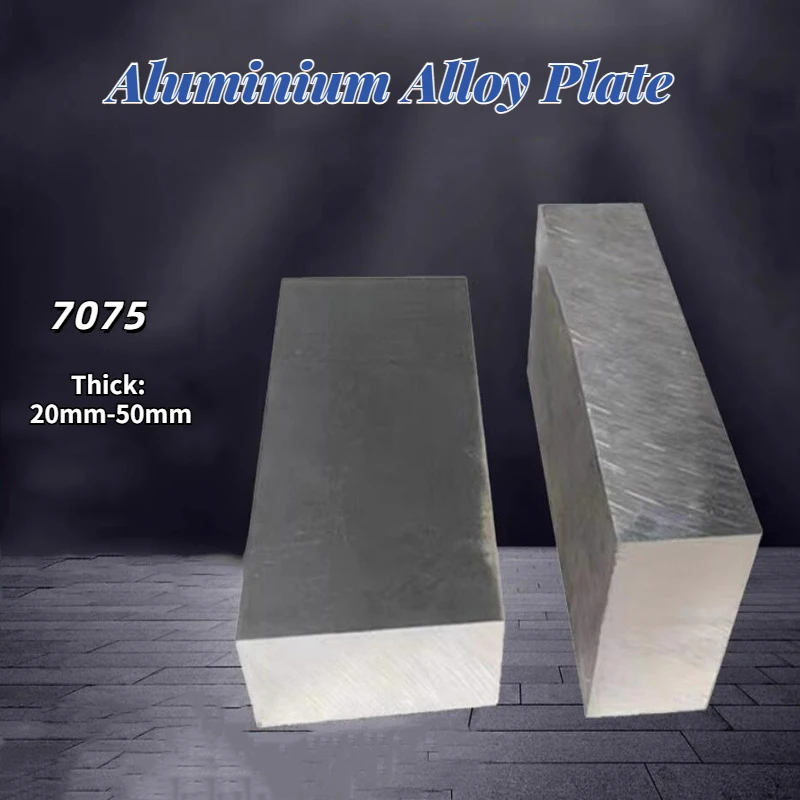 7075 Aluminium Alloy Plate Thick 20mm 25mm 30mm 40mm 45mm 50mm DIY Hardware Aluminium Board Super Thick Hard Block Customizable