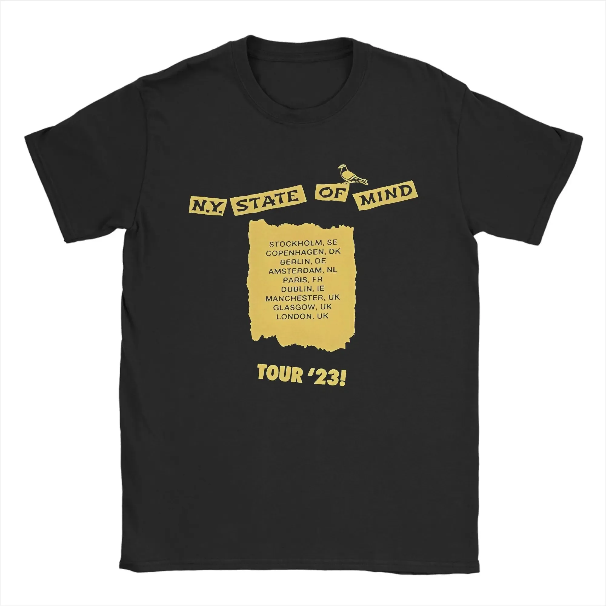 Wu Clan's Final Chamber Tour T-shirt, Men's Crew Neck Loose Short Sleeve Streetwear, Couple's Pure Cotton Streetwear top