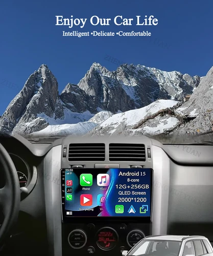 Imagen 2 del producto Reproductor Multimidia de Radio para coche Android 15 para Suzuki Grand Vitara 3 2005-2015 GPS Auto Carplay pantalla táctil vídeo navegable estéreo