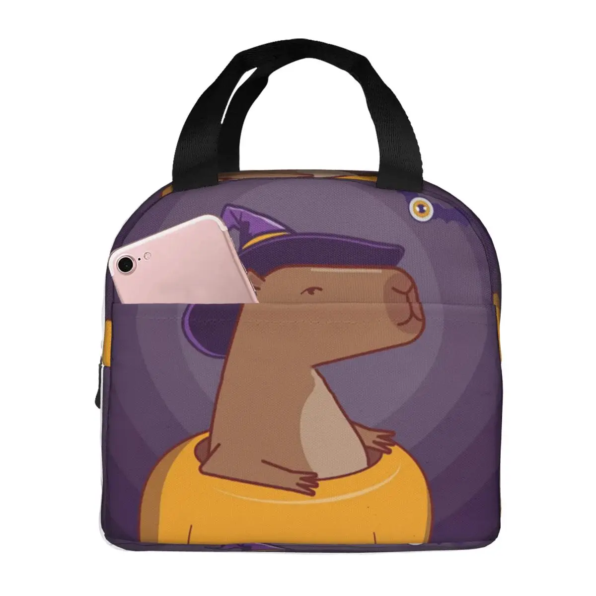

Cappy Halloween Capybara Merch Skull Animal 3, изолированная сумка для обеда для женщин, холодильник, термобокс для еды, сумка для ланча, контейнер