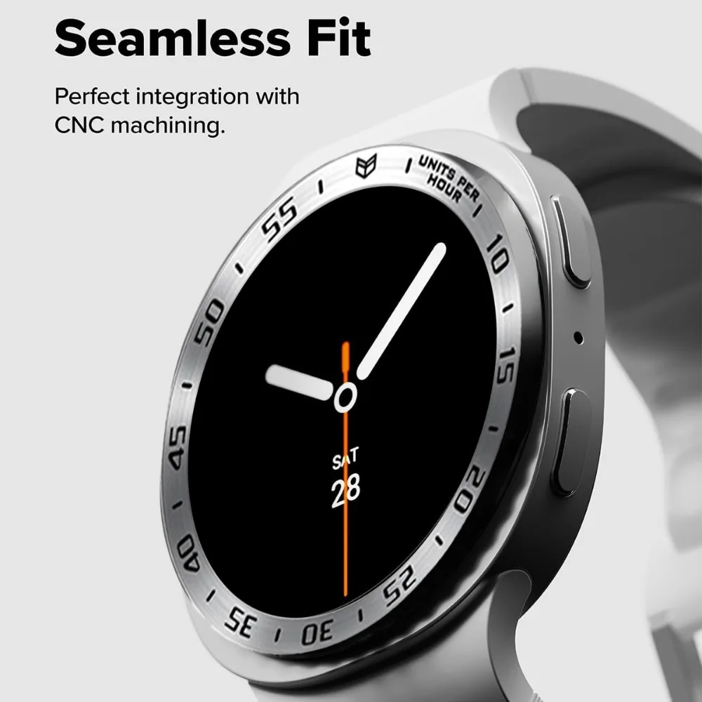 Metal Bezel Ring for Samsung Galaxy Watch 9/8 Classic 44mm 40mm 46mm Time/Speed Bumper Ring for Galaxy Watch 7 6 5 4 44mm Cover