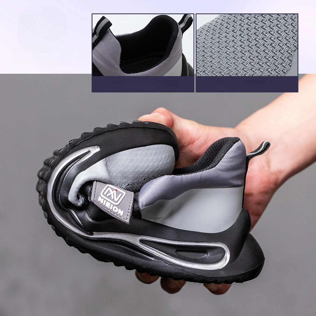 New Man Safety Shoes Puncture-Proof Work Shoes Lightweight Breathable Casual Sneaker Women Protective