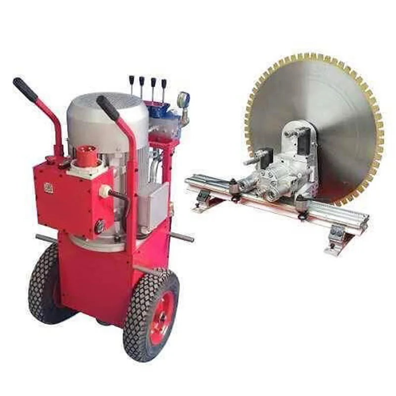 Electric Wall Saw Machine with Track Guide for Straight Line Cutting in Concrete Floor Slab Projects