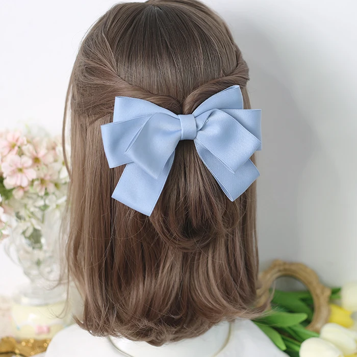 1 Haarspange für Mädchen, Herbst/Winter, Vintage, schwarze Schleife, Haarspange für den Hinterkopf, Haarspange mit Feder, Haaraccessoires als Geschenk für die Freundin, geeignet. – Detail 6