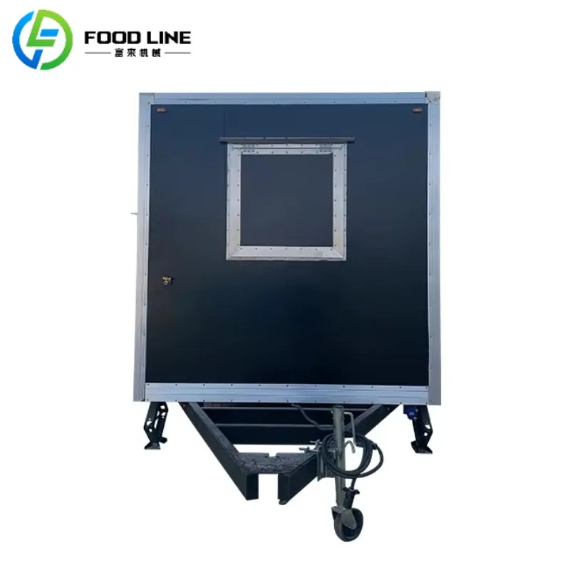 Customized Street Fast Food Trailer Fully Equipped Kitchen Truck with Sliding Windows Ice Cream Food Trailer