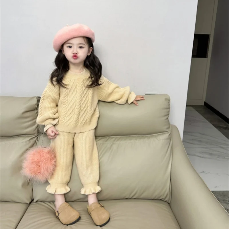 

Girls Sweatshirts +Pants Kids Suits 2PCS/Set Cotton 2024 Newest Spring Autumn Cotton Jogging Suit Teenagers Children Clothing