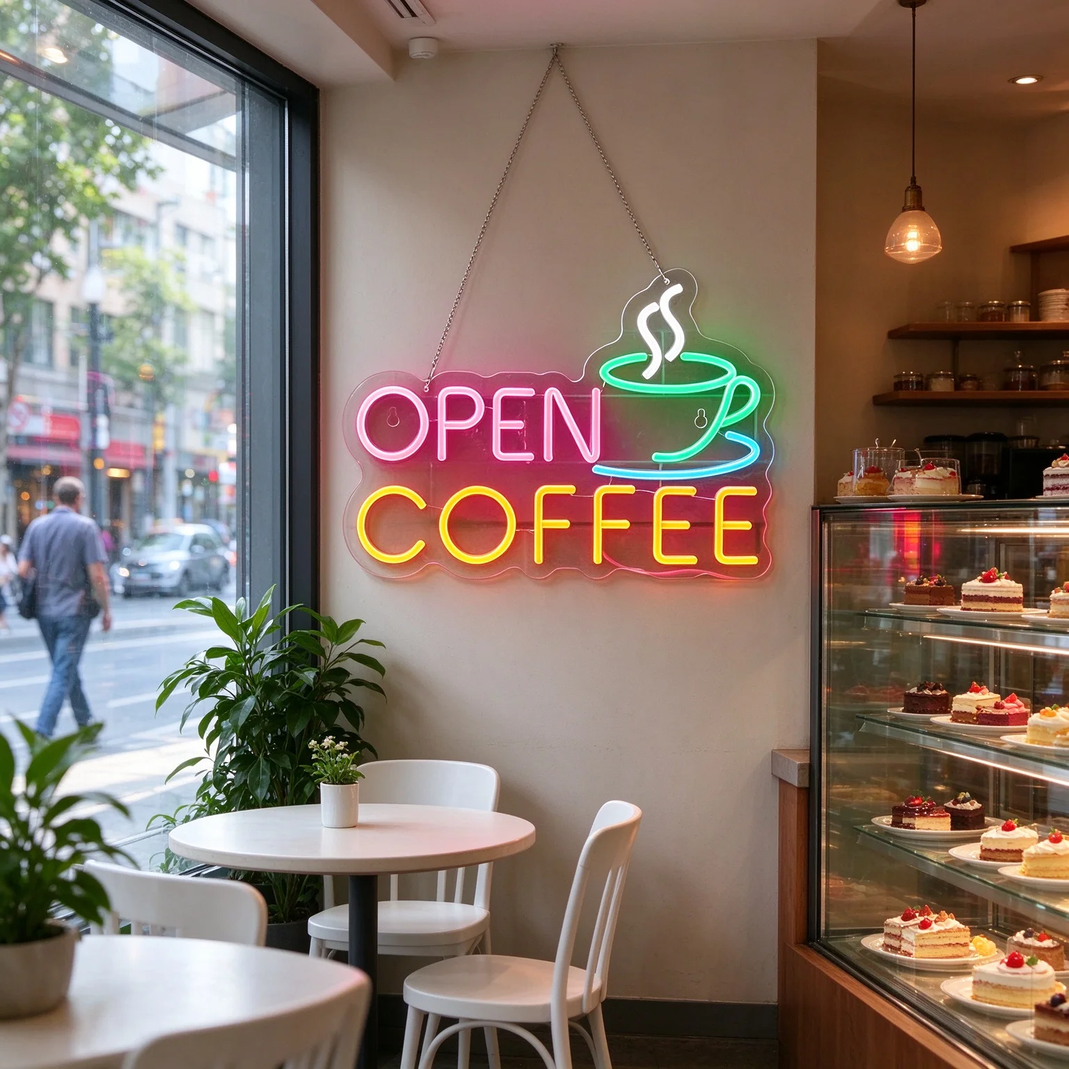 1 coffee cup neon light wall decoration light LED acrylic luminous light board wall mounted coffee shop dessert shop decoration
