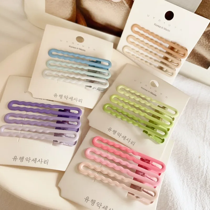 3pc Wholesale Good Cute Colorful Alloy Hair Side Clips Hairpin for Women Girls Child Headband Hair Accessories Headwear Ornament