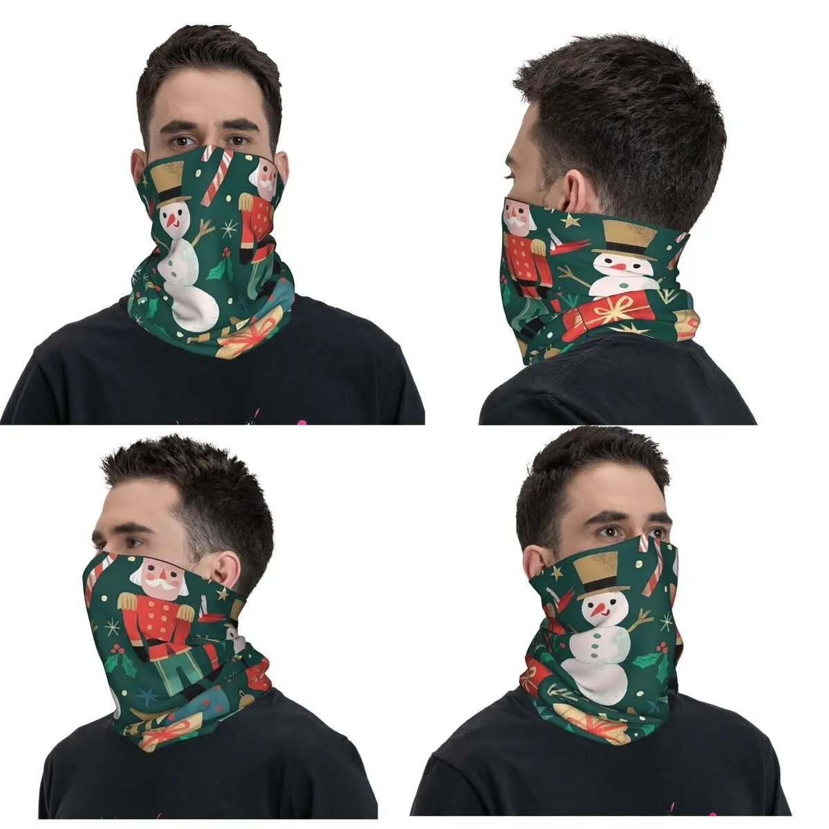 Merry Christmas & Happy Holidays! Bandana Neck Cover Printed Magic Scarf Warm FaceMask Running For Men Women Adult Windproof