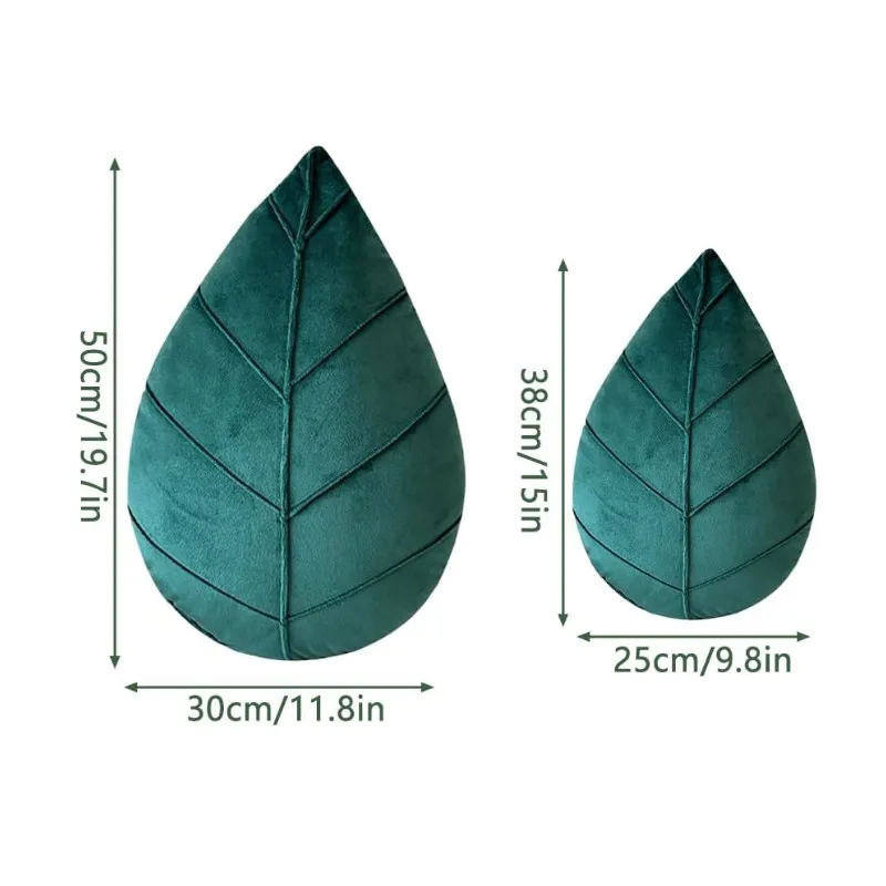 Blattförmige Geschenk-Dekokissen Grüne Dekorationen Nordischer Stil Minimalistisches Sofa-Kopfteil-Kissen Minimalistisches Wohnzimmer-Ornament – Detail 1