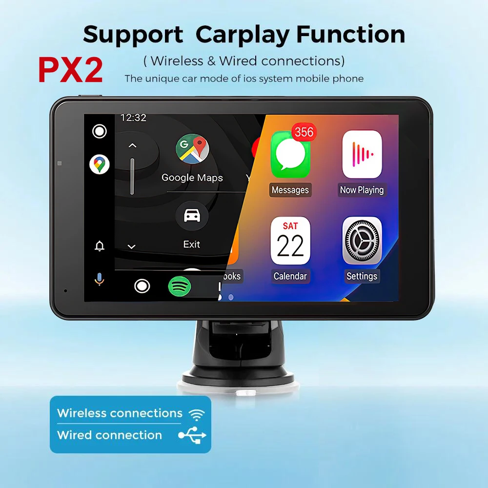 XIMA Wireless CarPlay รถ Android auto Car หน้าจอวิทยุนําทางมัลติมีเดียรถสเตอริโอ autoradio รถวิทยุเครื่องเล่นมัลติมีเดีย