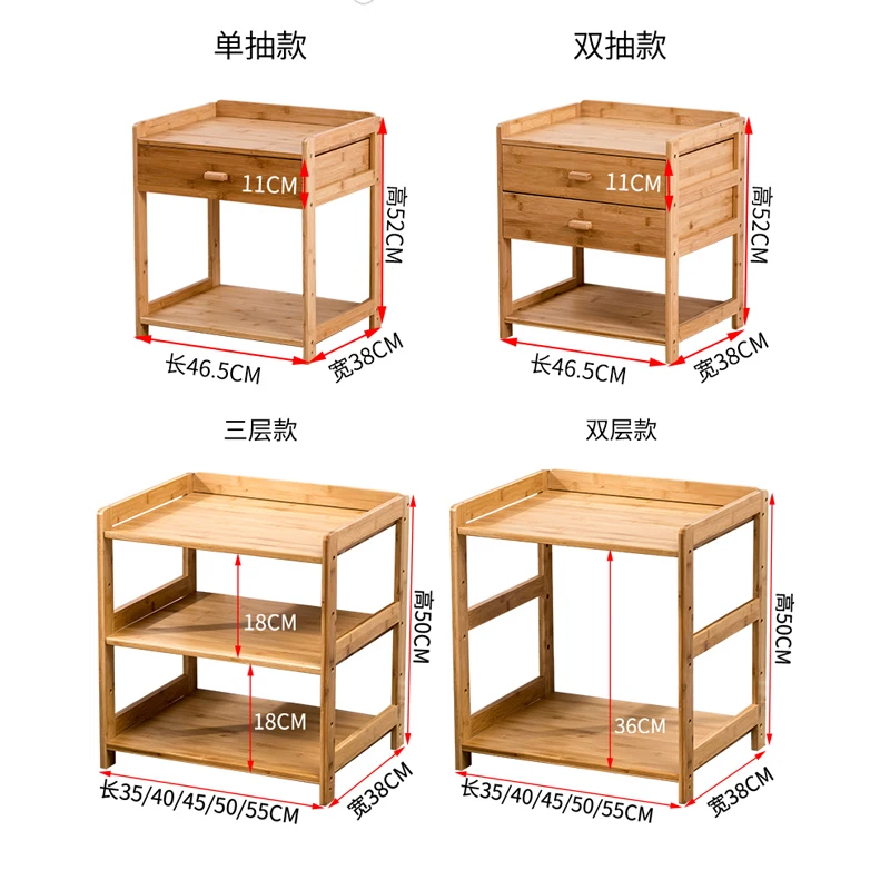 Multi-storey bookcase shelf in the room, several bamboo shelves at home, schoolbag, living room storage rack, floor-mounted