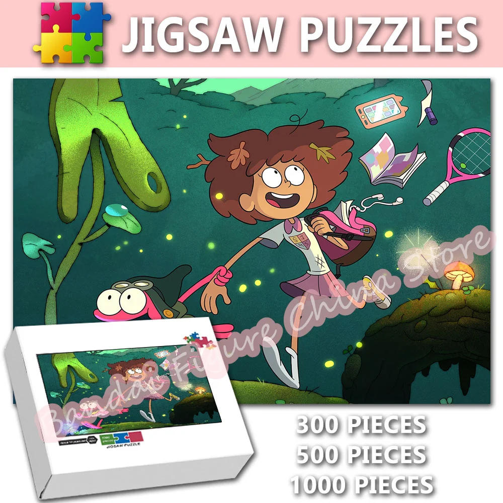 

Amphibia Diy Intelligence Jigsaw Puzzles for Kids Disney Tv Show Cartoon Print Puzzle Educational Stress Relief Toys Gifts