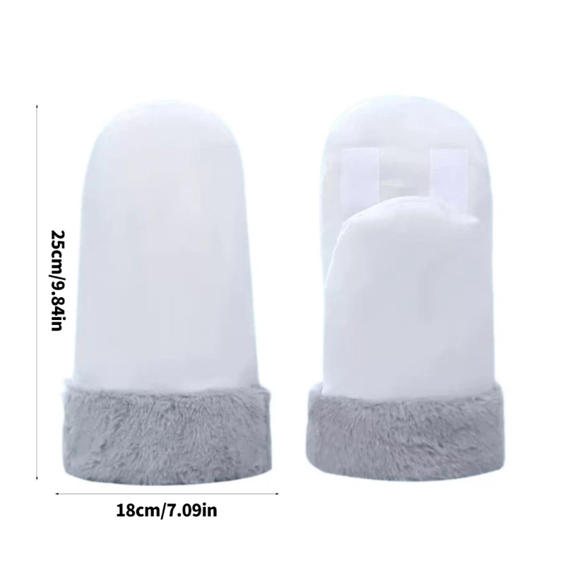 1 Pair 360 Degree Warm Mittens For Parents Pushing Strollers In Snow Condition