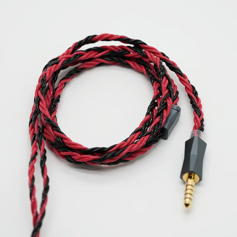 XINHS G04 Gold Cobra 6-Strand Coaxial Copper Gold Alloy Silver Plated Earphone Upgrade Cable