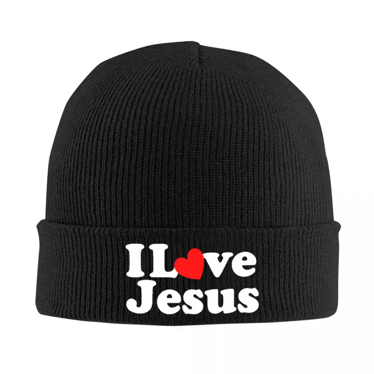 

I Love Jesus Knitted Bonnet Caps Fashion Keep Warm Hats