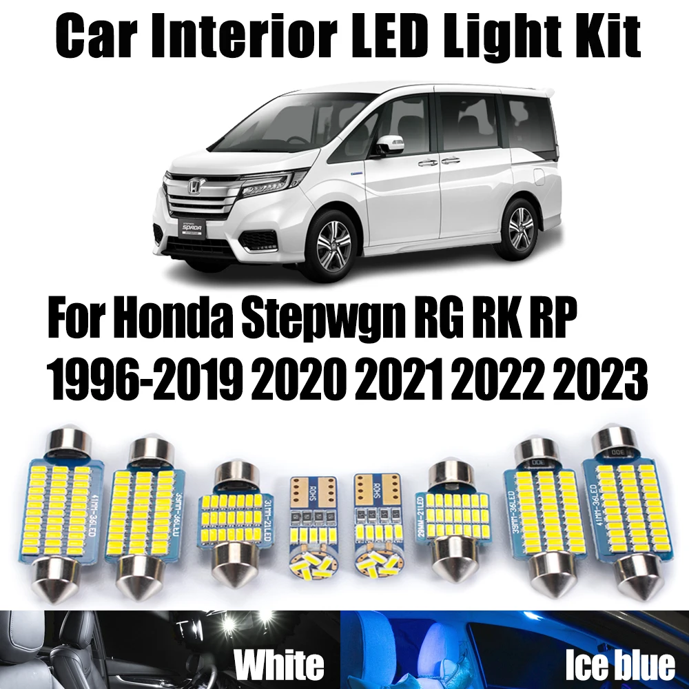 For Honda Stepwgn RG RK RP 1996- 2017 2018 2019 2020 2021 2022 2023 Car Lighting Map Bulbs LED Interior Trunk Reading Light Kit