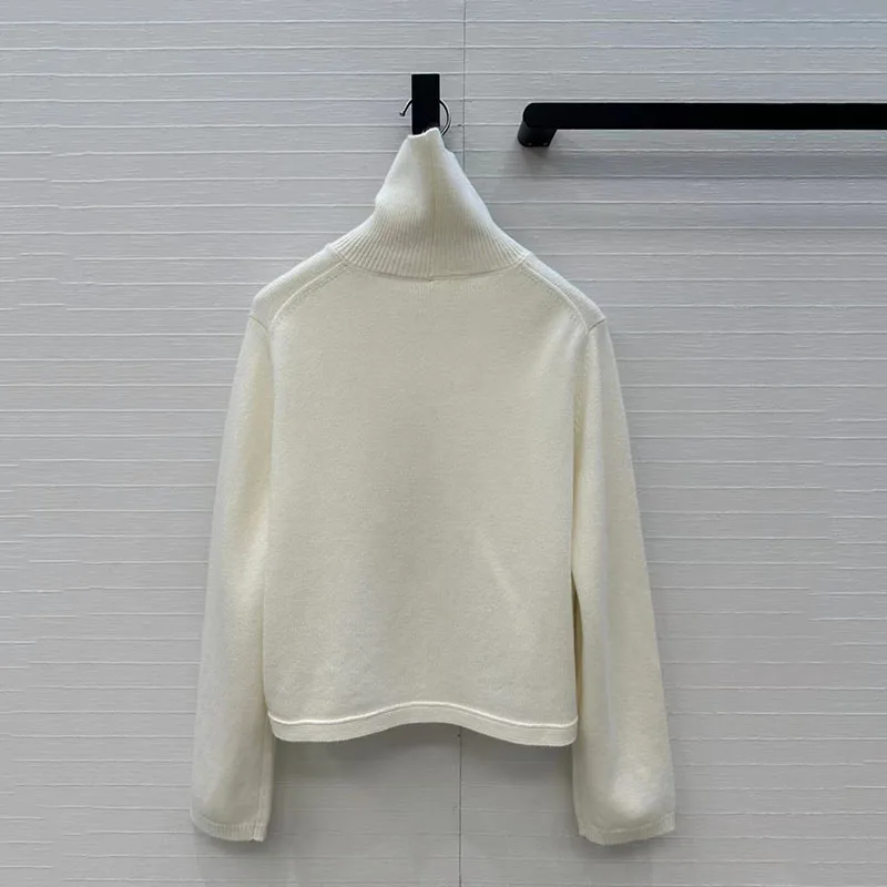 

Women's Wool Knit Sweater, High-Neck Oversized Pullover, Fashionable Casual Sweater, High Quality, Fall, New Arrival, 2025