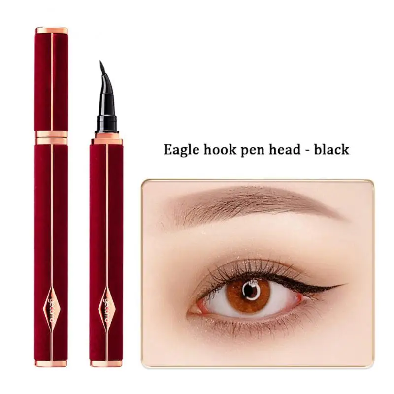 Nieuwe Anti-Vervuiling Eyeliner Pen Duurzame Ultra-Fijne Eyeliner Pen Gemakkelijk Te Controleren Hoge Kosten Prestatie Rode Fluwelen Vloeibare Voering