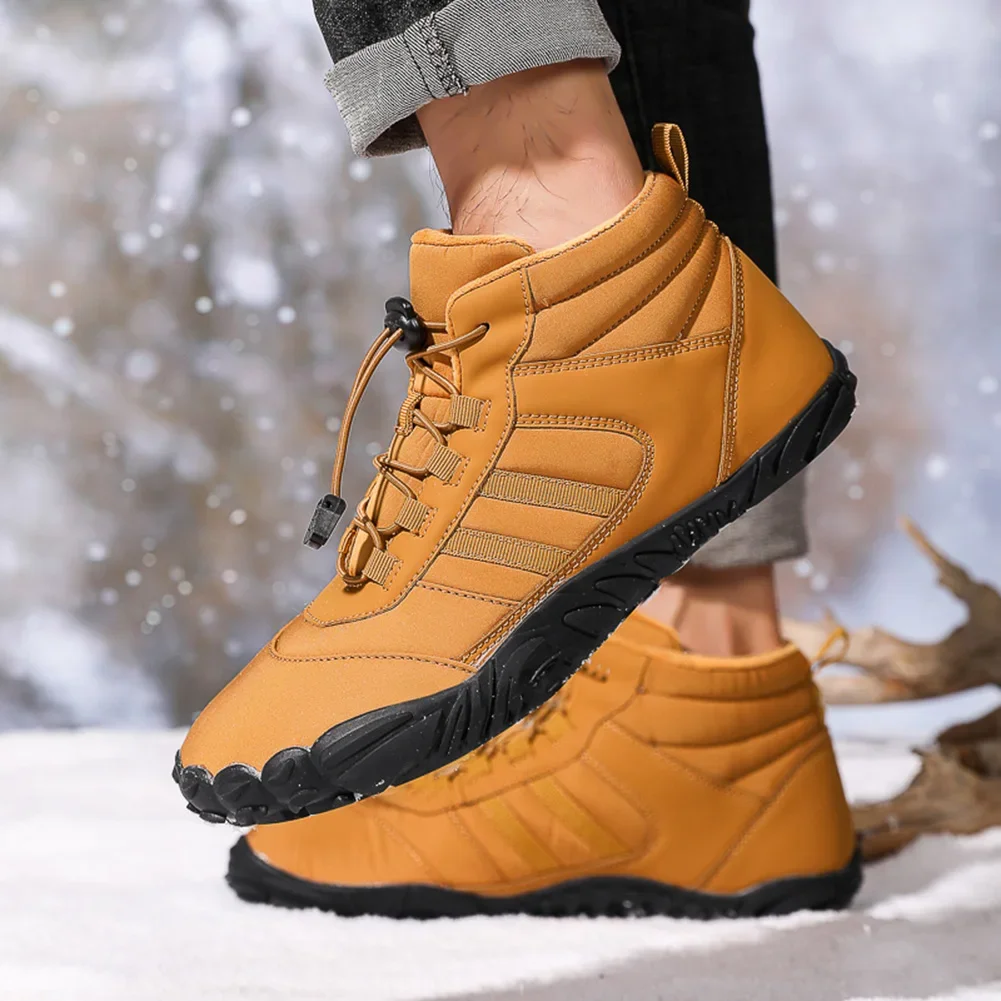 2023 Winter Booties Men Snow BareFoot Casual Shoes Outdoor Work Shoes Ladies Warm Fur Men Ankle Shoes Male Snow Boots Big Size