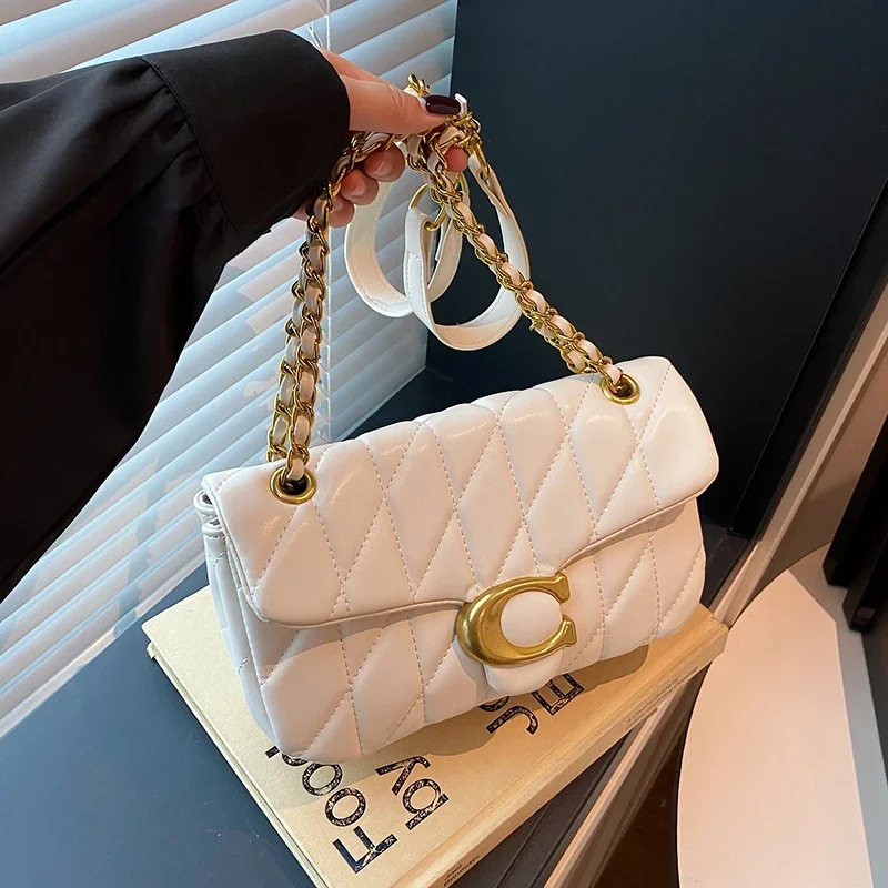 

Элегантная женская сумка через плечо, кошелек высокого качества, женская сумка через плечо с ремешком-цепочкой, женская маленькая квадратная сумка на молнии