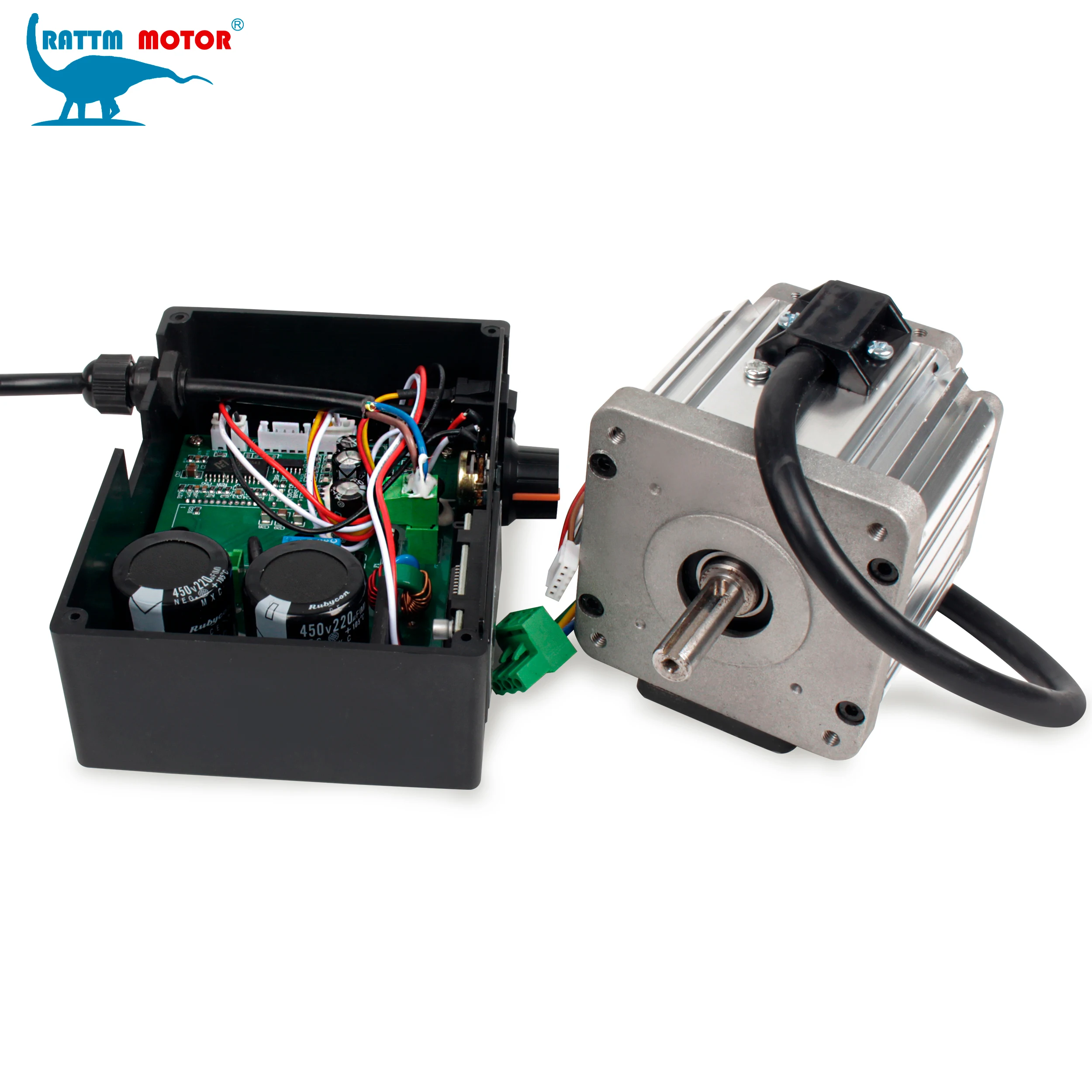 Lathe 600W Brushless Motor Kit With Controller Board Card Box Speed Control Governor