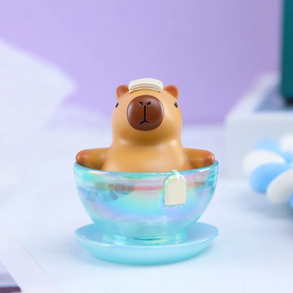 Nieuwe Mini Capibara Capybara Blind Box Actiefiguren Auto Decoratie Capybara Beeldje Diermodel Veelkleurig Bureauornament