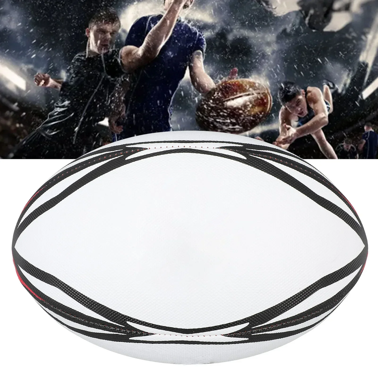 Number 9 Rugby Ball Inflatable Practice Ball High Elasticity PVC Rugby Ball For Match And Daily Training