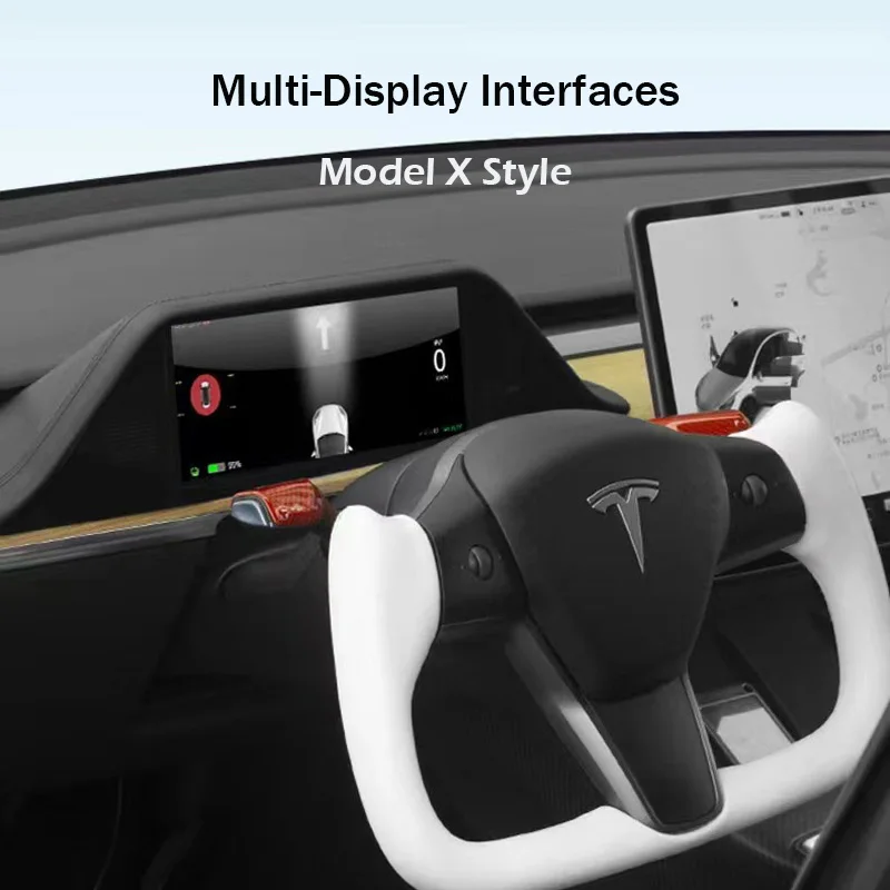 SATONIC-Pantalla de salpicadero de 8,9 pulgadas para Tesla, Modelo 3 Y Highland 3, compatible con Carplay inalámbrico, Android, botones rápidos