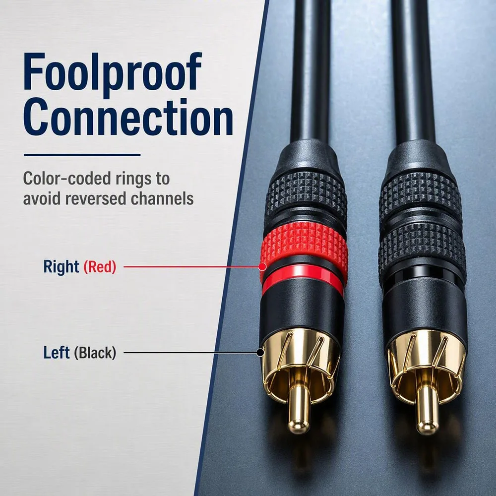Single Lotus female to double Lotus male RCA female to double RCA1 minute 2 audio  vehicle frequency division transfer