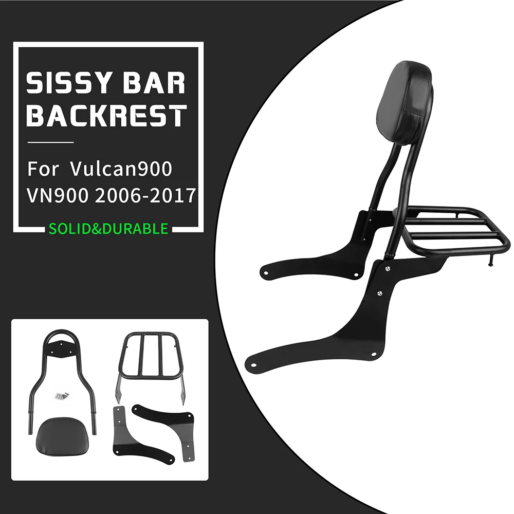 

For Kawasaki Vulcan VN 900 VN900 Custom Classic Vulcan 900 2006-2017 Motorcycle Passenger Backrest Sissy Bar With Luggage Rack