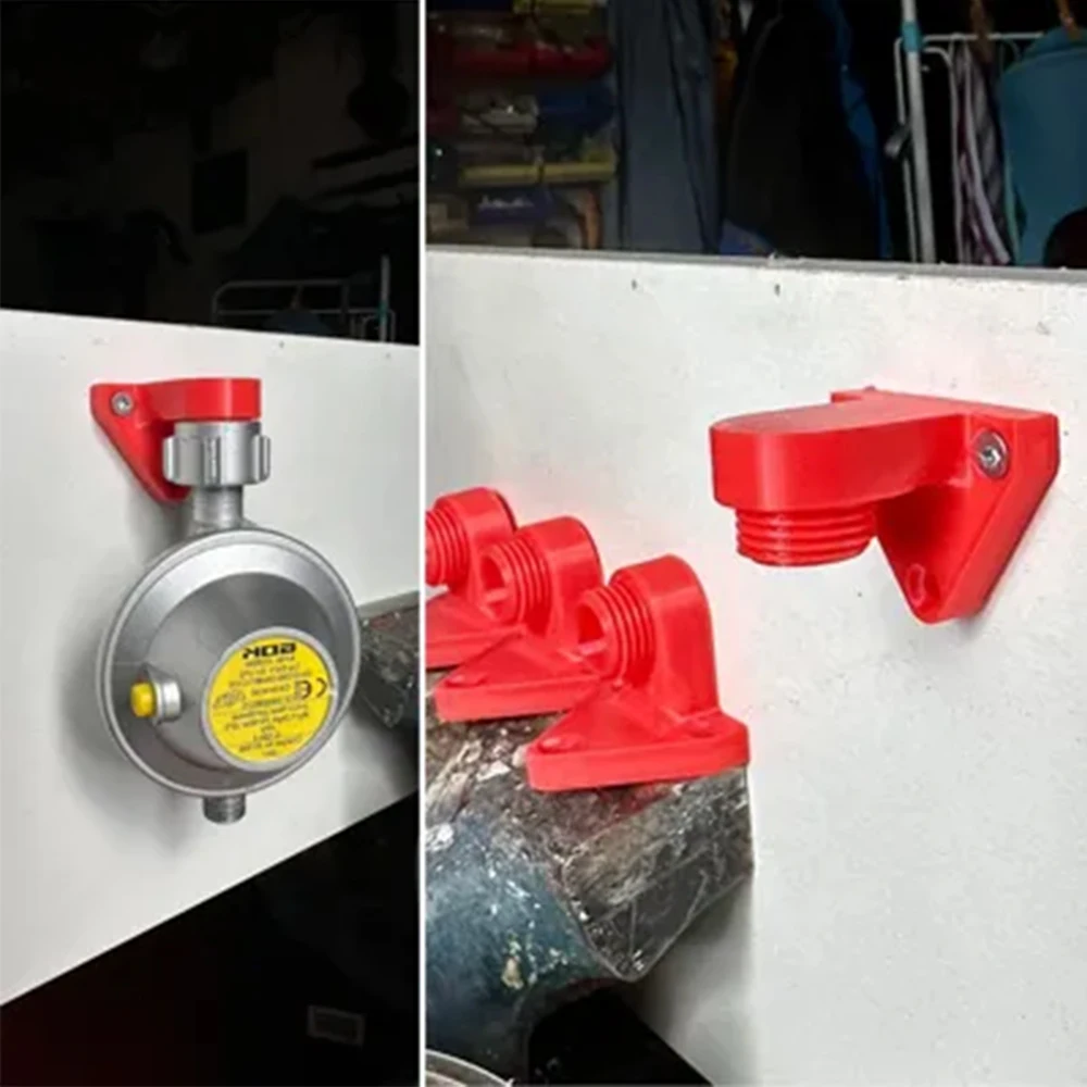 

1PCS RV Air Pressure Regulator Wall Bracket Gas Cylinder Pressure Regulator Holder Storage Mounts Motorhome Caravan Accessories