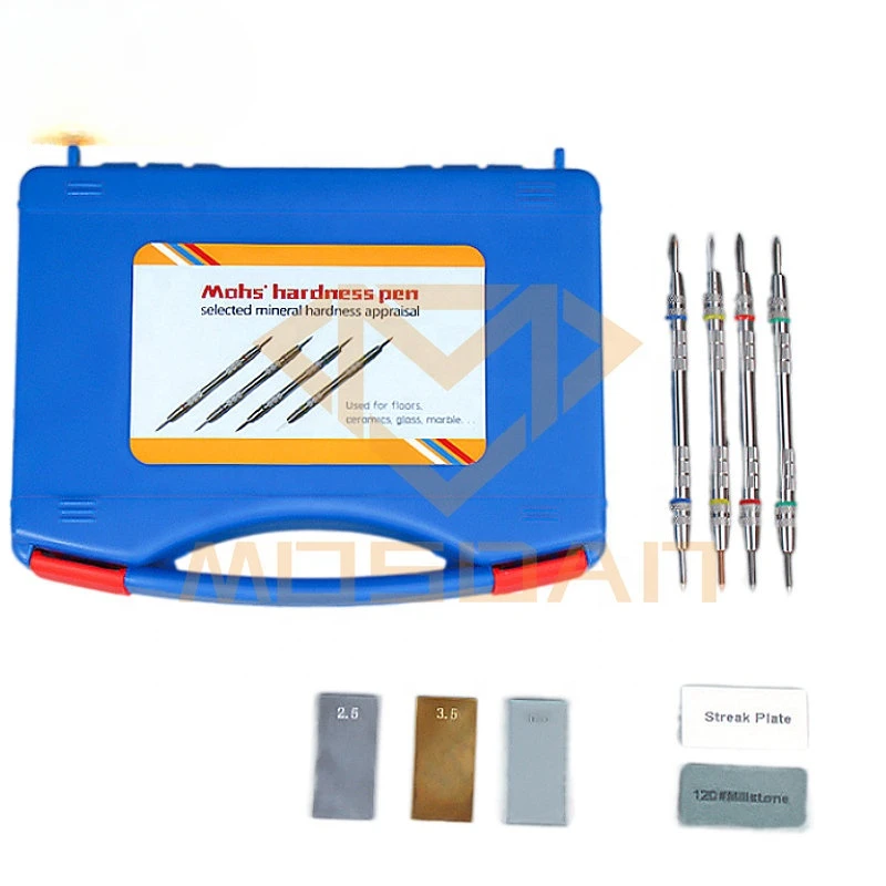 Mossan Mohs hardness test kit and Mohs hardness test pen