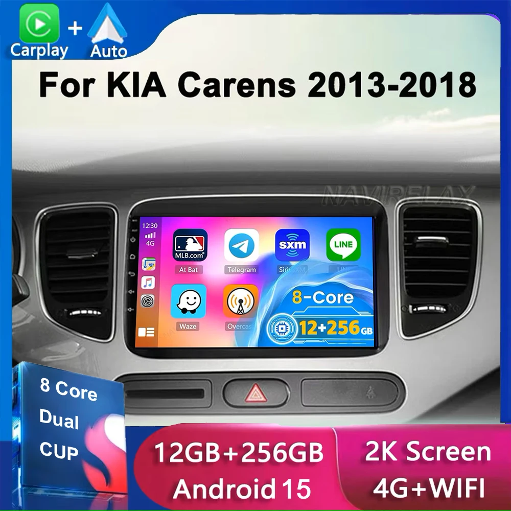 

Android 15 Car Radio For KIA Carens 2013 - 2018 No 2din Multimedia Wireless Carplay Auto Video RDS SWC Navigation GPS 4G BT DSP