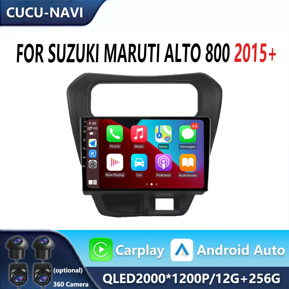 Android Auto For SUZUKI Maruti Alto 800 2015+ Car Video Multimedia Player Bluetooth Navigation QLED IPS Screen