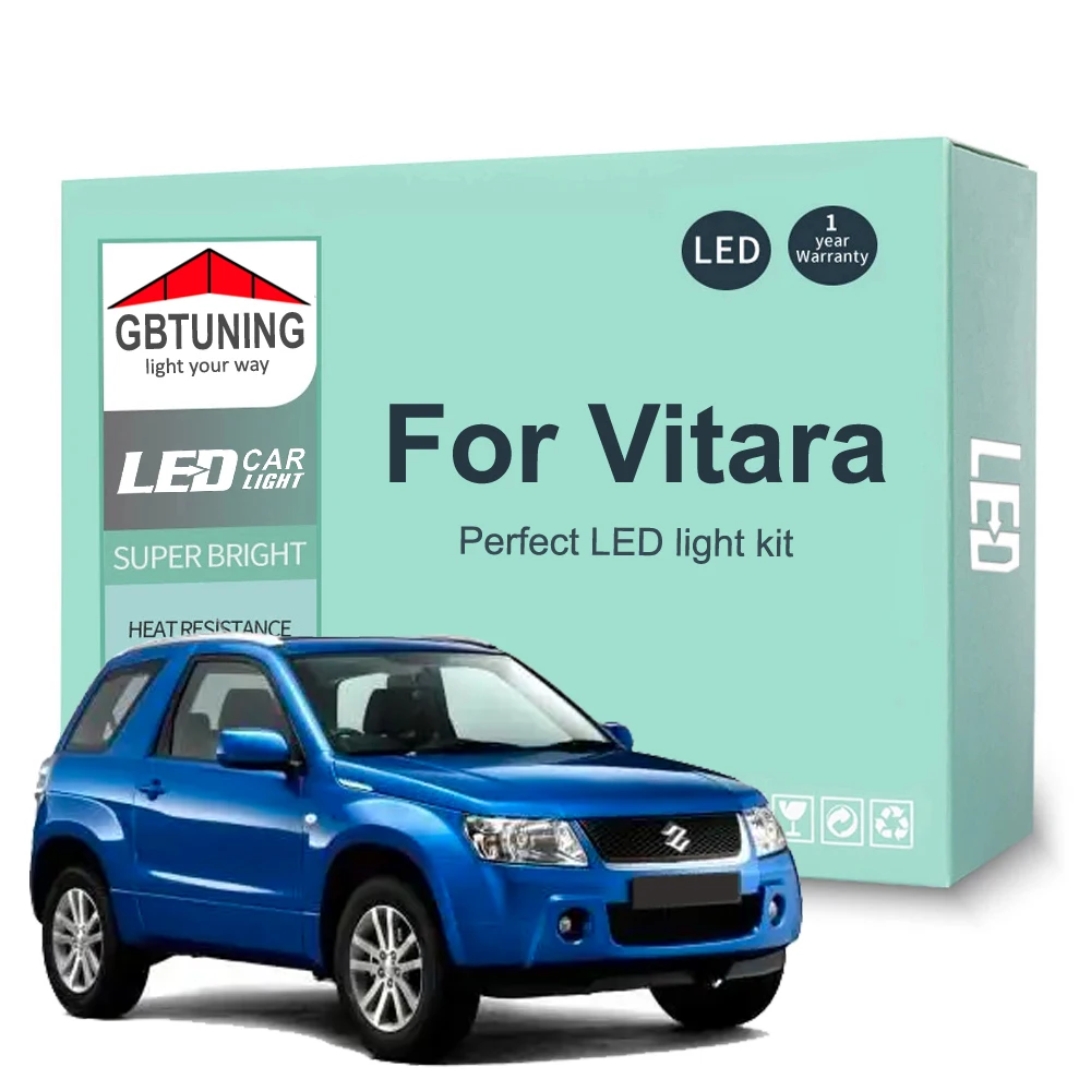 Akcesoria samochodowe do Suzuki Grand Vitara 1999-2016 2017 2018 2019 2020 2021 2022 2023 2024 Zestaw żarówek LED do oświetlenia wnętrza Canbus