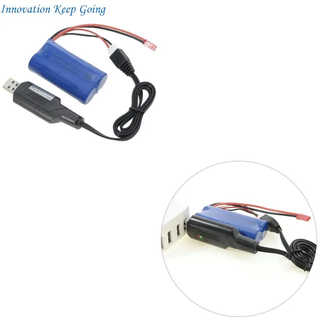 E65C 7.4V 800mAh XH3P USB Charging Cable Compatible for Remote Excavators Trucks Tanks And Toy Car Power Supply Cord