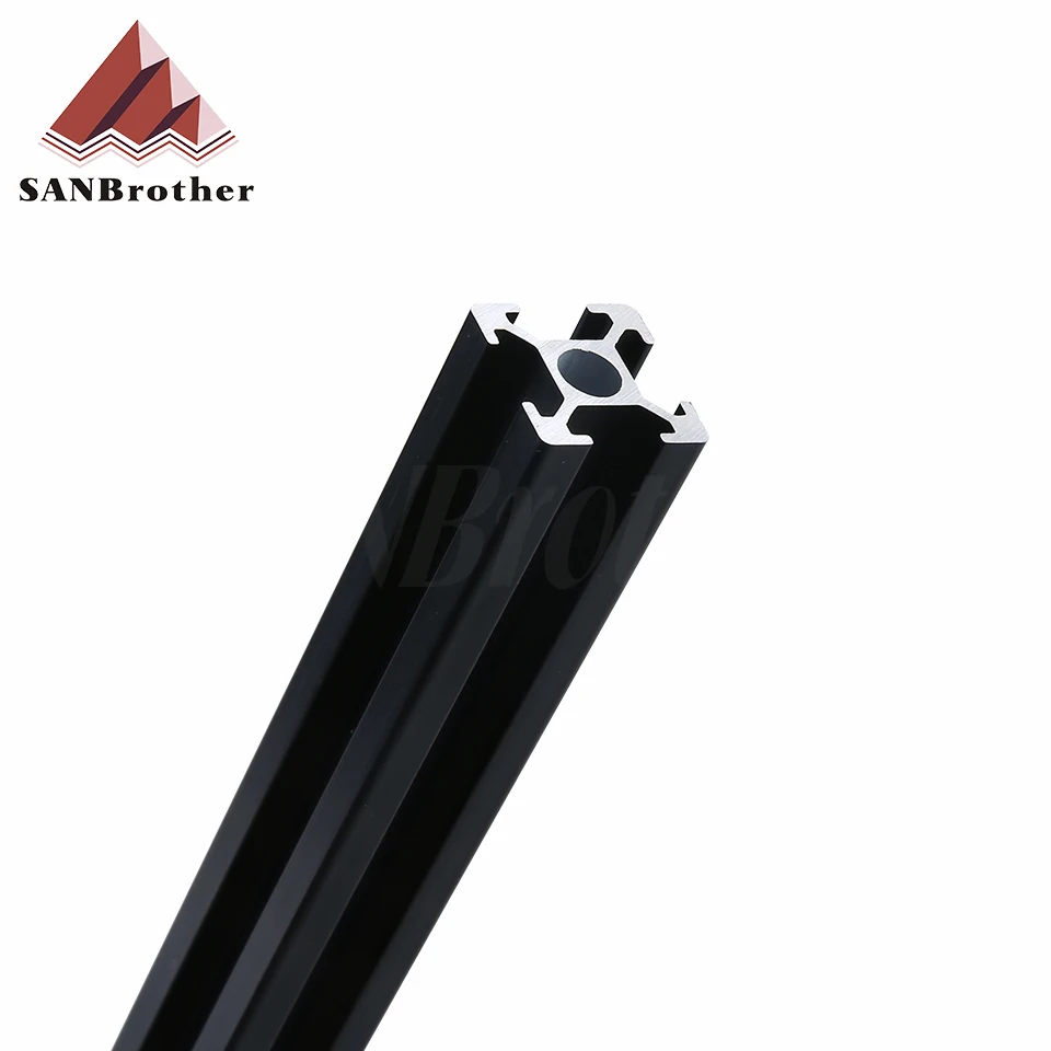 1Pc Black 2020 Europese Standaard Geanodiseerd Aluminium Profiel Extrusie 100Mm-800Mm Lengte Lineaire Rail 500Mm voor Cnc 3D Printer