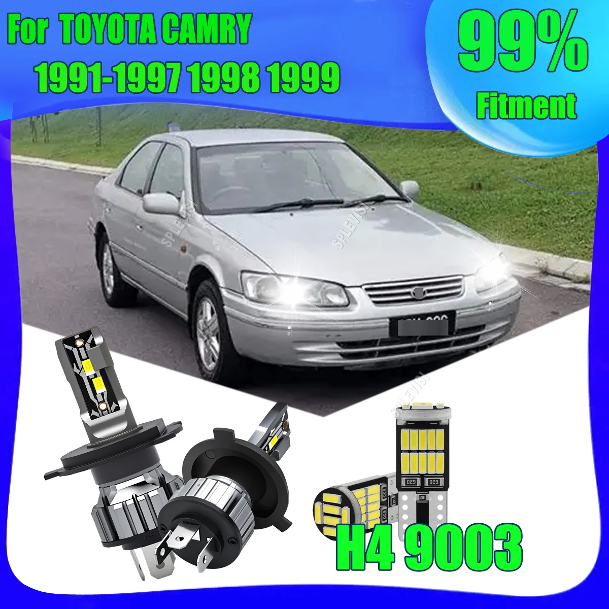 IP68 Waterproof Car LED Headlight Set for Reliable Top Performance For TOYOTA CAMRY 1991 1992 1993 1994 1995 1996 1997 1998 1999