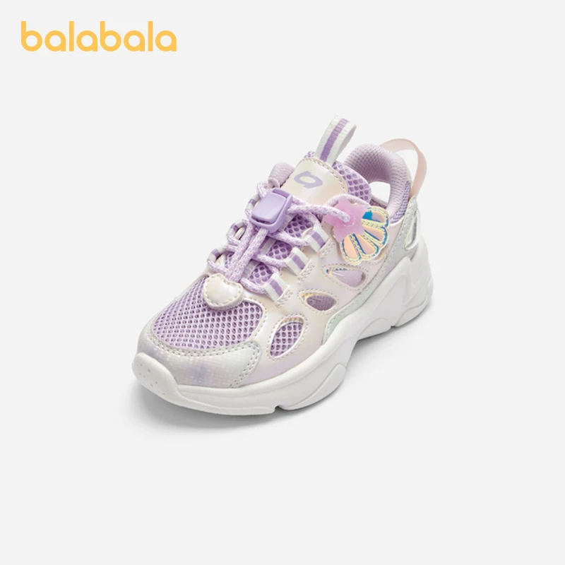 

Balabala Kids Sports Shoes Girls Toddler Dad Shoes 2024 Summer New Daily Casual Breathable Shoes for Older Children