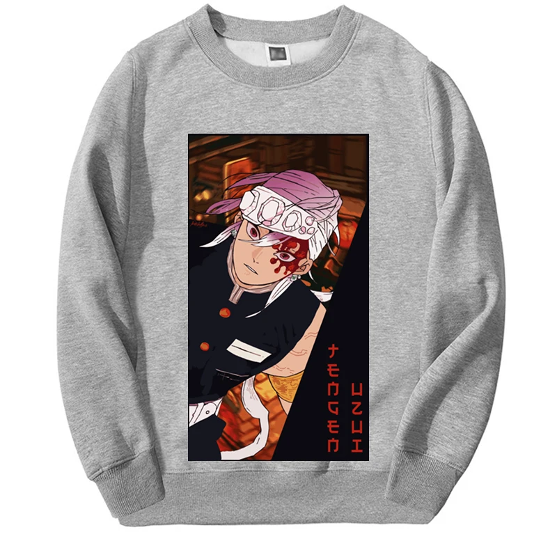 Demon Slayer Sweatshirts Hoodies Mens Tanjirou Japan Mangas Anime Graphic 2024 Sudaderas Casual Oversize Crewneck Streetwear