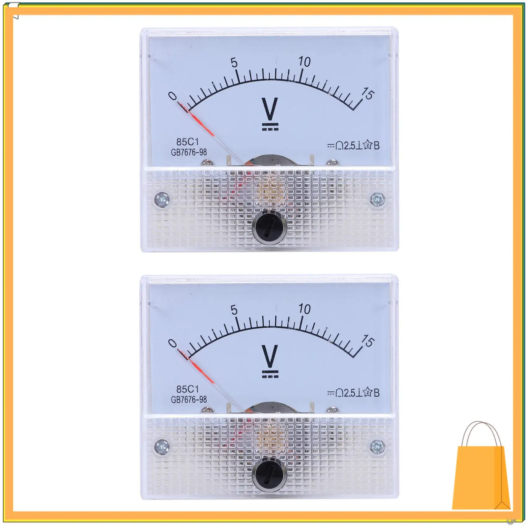 L52A-2X 85C1 ضبط الاتصال الهاتفي التناظرية فولت عداد لوحة تيار مستمر 0-15 فولت