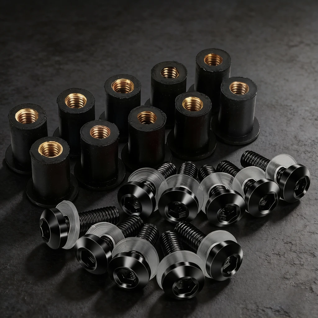 

10PCS Universal Windscreen Windshield Bolts Screws Nut Kits For Suzuki Kawasaki Yamaha Ducati Motorcycle Parts Mounting Fastener