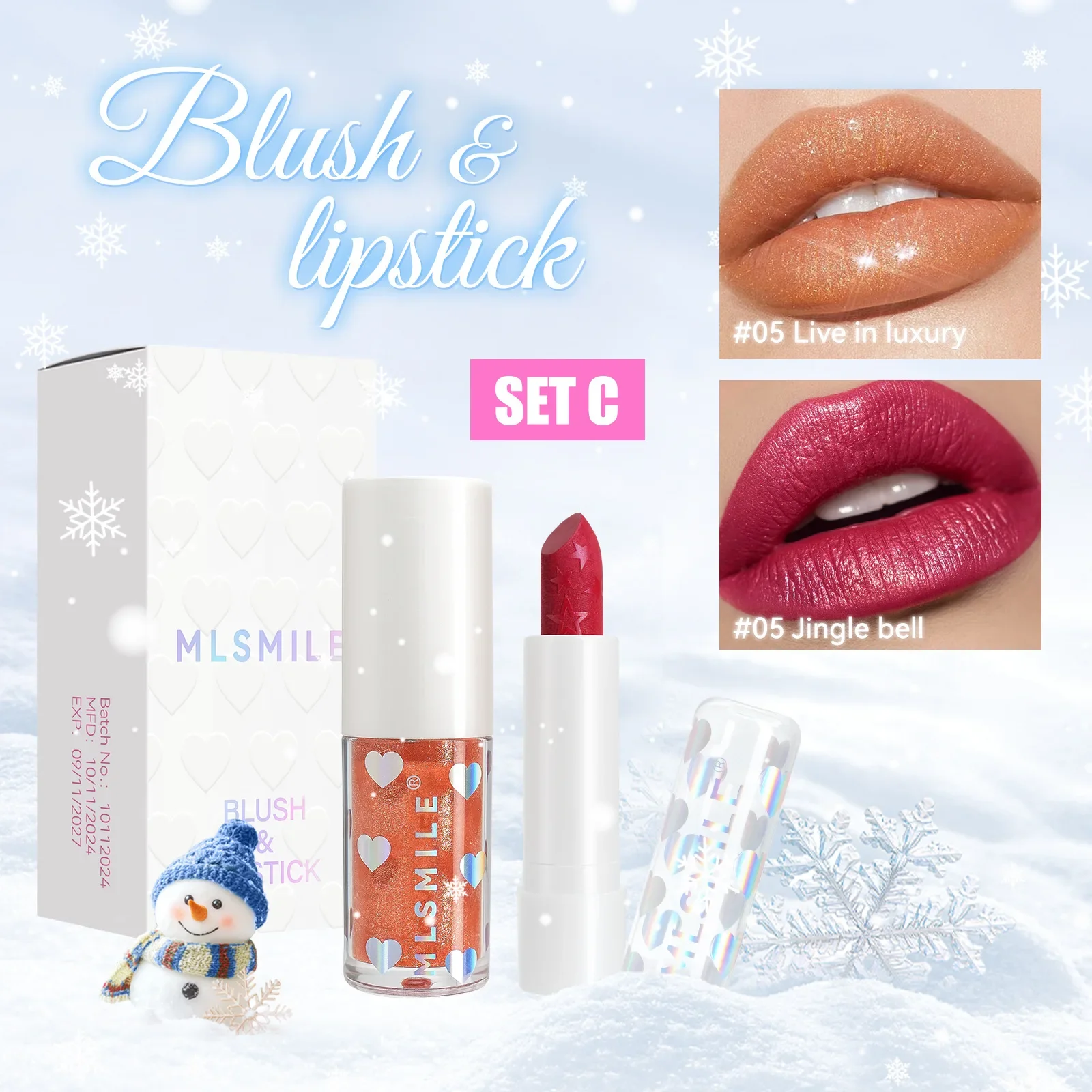 マット口紅リップグロスセット光沢のあるリップグレーズ保湿ダイヤモンド簡単に着色液体真珠光沢のある口紅ブラッシュ 2-IN-1 メイクアップ